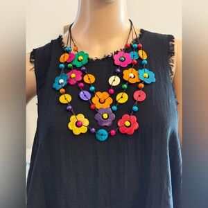 💕Brand New💕 Handmade Boho Wooden Floral Necklace